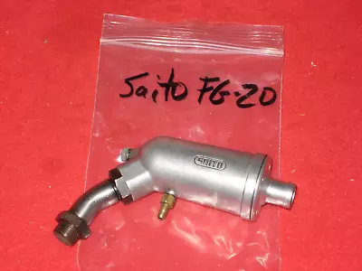 CAST ALUMINUM 13mm MUFFLER & PIPE SAITO FG 20 4-stroke GAS MODEL AIRPLANE ENGINE • $15.50