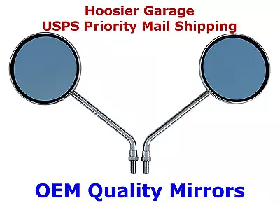 OEM Quality 4  Round Motorcycle Mirrors -Honda Nighthawk 250 450 550 650 700 750 • $21.55