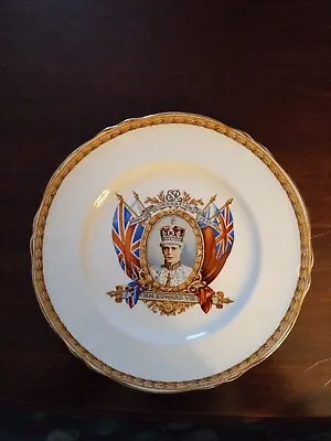 Antique H.M. King Edward VIII Coronation 1937 Commemorative 8  Plate England • $17.99