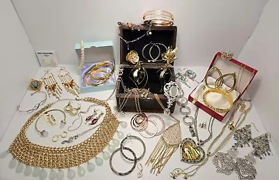 Jewelry Treasure Chest | 60 Pieces | .925 | 10k | Diamonds | Fashion | Costume  • $20