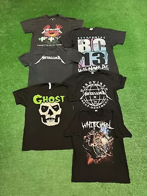 Lot Of 6 Rock N Roll Band Concert Tour T-Shirt Tees Men's Size Large Metal Music • $41