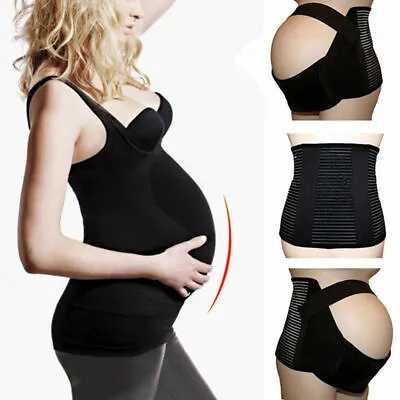 UK Maternity Pregnancy Belt Lumbar Back Support Waist Band Belly Bump Brace • £5.99