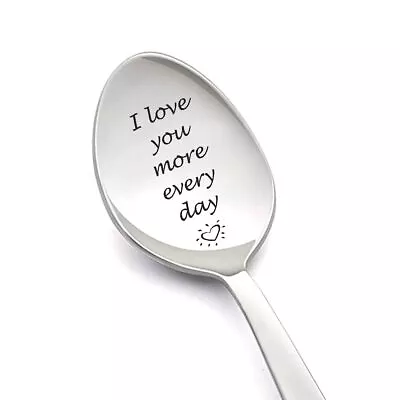 Couples Gifts Spoon For Boyfriend Girlfriend I Love You More Every Day Gift S... • $14.76