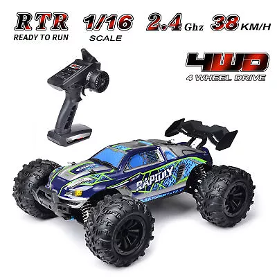 Electric Monster Truck Off-Road RC Car Racing 38km/H 1/16 2.4GHz 4WD SCY U9E2 • £66.58