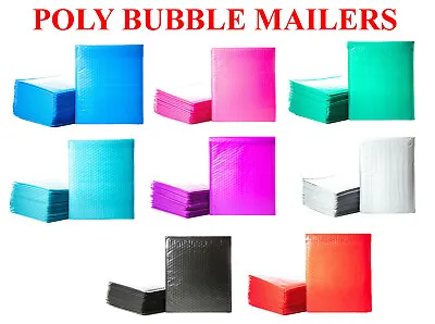 Any Size Poly Bubble Mailers Shipping Mailing Padded Bags Envelopes Color • $21.27