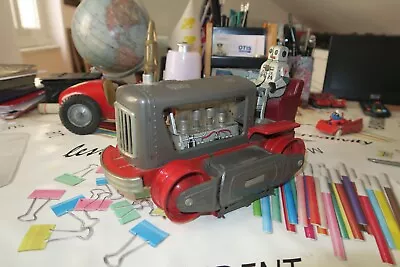 Rare! 1950 Tn Toy Nomura Robot Tractor W/visible Piston • $149