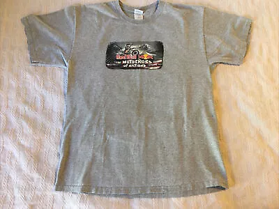 Large Gray Red Bull Motocross Of Nations Graphic Tee 9/26/10 Imperfect • $22.99