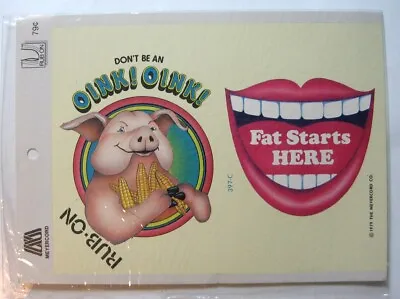 VTG New Meyercord Rub On Decal Don't Be An Oink Oink Pig #397-c New Old Stock • $5.99