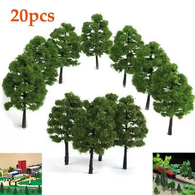 20pcs 9cm Scenery Landscape Model Tree Train Railroad Scenery Landscape Decor • £8.49