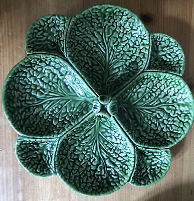 £35 • Buy Vintage Pottery Cabbage Leaf Subtil Portugal P14 Nibbles Dish Mallorca