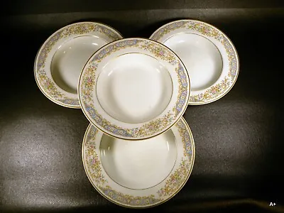 MONMOUTH By VOGUE  CERAMIC INDUSTRIES ~ GOVERNOR'S  MANSION ~ 4 RIM SOUP BOWS • $19.95