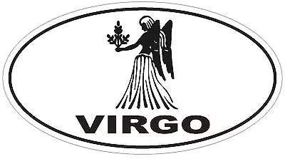 VIRGO Oval Bumper Sticker Or Helmet Sticker D1878 Euro Oval Zodiac Horoscope  • $1.39