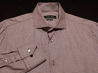 Zara Man Mens Medium Shirt Long Sleeve Button-Front Black Plaid Check Cotton • $15