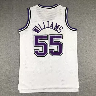 #55 Jason Williams Sacramento Vintage Kings Basketball Jersey White Black Purple • $22.99
