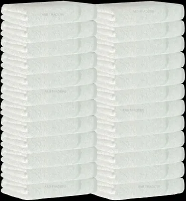 24X Bleach Chlorine Resistant Salon Towels Hairdressing White Hand Spas Gym • £88.99