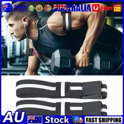 AU BFR Occlusion Bands Bodybuilding BFR Training Belts For Men Women (Black) • $10.19