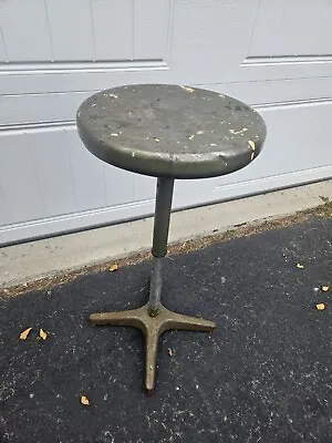 18  To 27  Tall Vintage AJUSTRITE STOOL Working Antique Industrial Steampunk  • $40