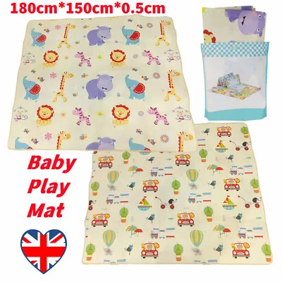 £17.47 • Buy 2 Sided Baby Foam Play Mat Foam Crawling Soft Cartoon Waterproof Picnic Blanket