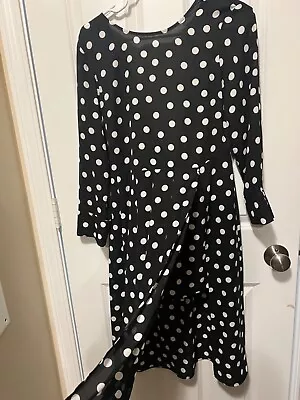 Zara Dress Size 4! Black With White Polka Dots Romper Dress.  • $15