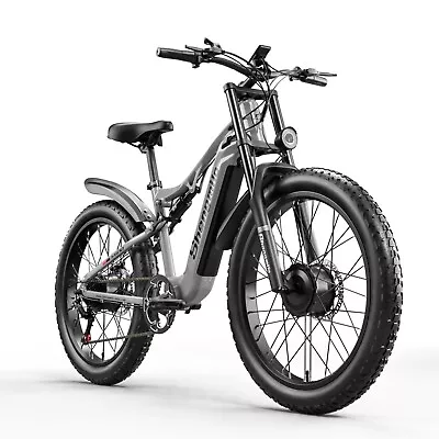 Shengmilo Samsung 840WH Fatbike 2000W48V Trekking Bike Dual Motor 26'' Pedelec • $1699