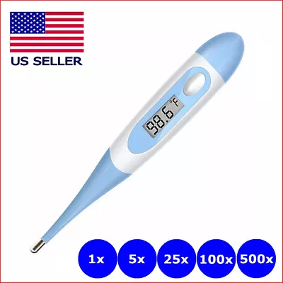 Digital Fever Thermometer Flextip Baby Adult Medical Oral Rectal Arm °F/°C (Lot) • $4.48