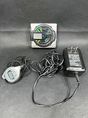 Vintage Sharp MD-MS702 Minidisc Player With Battery Remote And Charger READ • $124.95