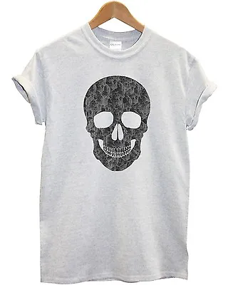 £9.95 • Buy Skull Skull T Shirt Emo Indie Hipster Mens Womens Kids Clothing Fashion Style