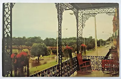 Front Street Natchitoches Louisiana LA Porch View Cane River Prudhomme Postcard • $5.99