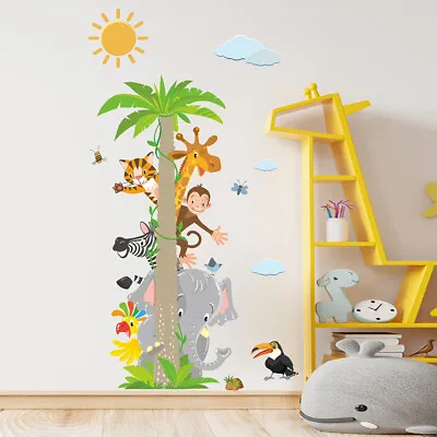 £2.99 • Buy Jungle Animals Monkey Bird Tree Kids Art Decor Mural Decal Wall Stickers Nursery