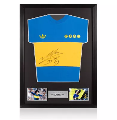 Framed Diego Maradona Signed Boca Juniors Shirt: Home 1981-82 Autograph • $5015.09