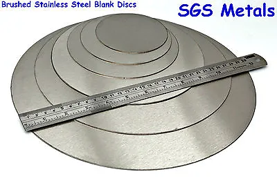 STAINLESS STEEL Blank Round DISCS 304 Grade Sheet Metal Precision Laser Cut • £4.29