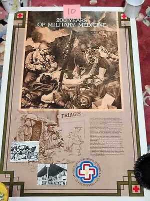 US Army Medical Department 200 Years Of Military Medicine Bicentennial Poster  • $19.99