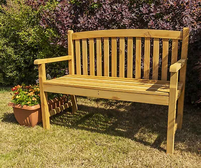 Woodside Outdoor Wooden 2 Seater Bench Garden Patio Furniture • £119.99