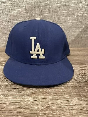 LA Los Angeles Dodgers 59FIFTY New Era Fitted Adult Size 7 3/8 MLB Hat On Field • $0.99