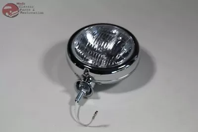 Clear 5  Small Vintage Style Fog Lamp Light Hot Rat Rod Bomb Truck 12 Volt Chevy • $87.56