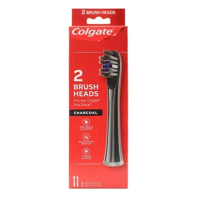 2x COLGATE Replacement BRUSH HEADS CHARCOAL For ProClinical Electric Toothbrush • $13.94