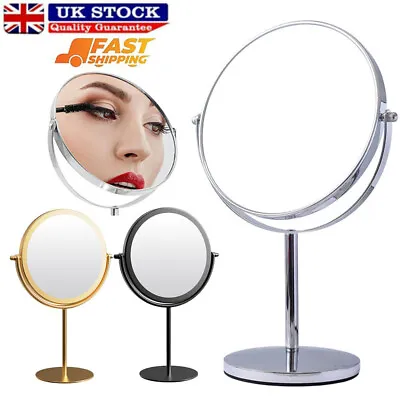Freestanding Makeup Mirror Bathroom Shaving Cosmetic Make Up Vanity Dressing UK • £7.55