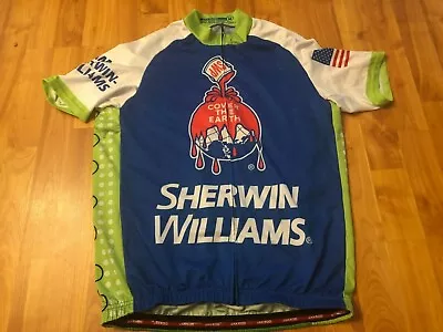 $26.99 • Buy Jakroo Jersey Men's Medium Cycling Shirt Full Zip Sherwin Williams 