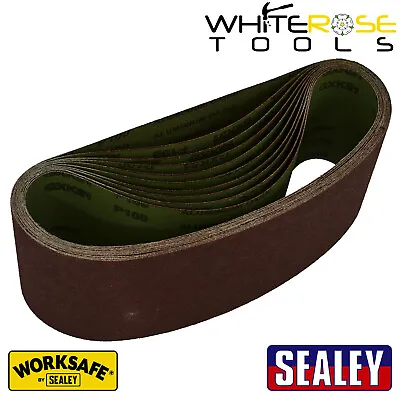 Sealey Sanding Belt 100 X 610mm 100Grit - Pack Of 10 Worksafe Abrasive • £13.15