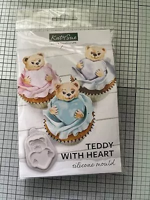 Teddy Bear With Heart Silicone Mould Katy Sue  • £10.50