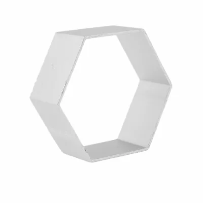 £4.19 • Buy Home DIY Cookie Biscuit Bakeware Hexagon Shape Silver Tone Metal Cutter Mold