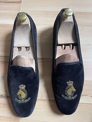 Polo Ralph Lauren Velvet Slippers / Shoes = UK 10 = Used = Black = RRP £299 • £60