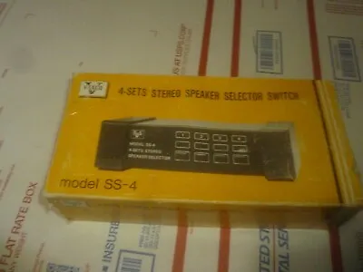 Vanco Stereo Speaker Selector Switch SS-4 - Used Untested • $24.30