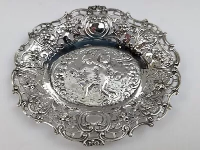 Antique Openwork  800 Silver Miniature Bowl / Dish / Basket German Sterling • $62.10