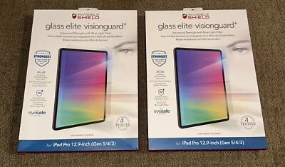 $21.49 • Buy ZAGG InvisibleShield Glass Elite VisionGuard Plus - Apple IPad 12.9 Gen 5/4/3