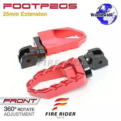 BUZZ Extended Front Wide Foot Pegs Red For XV 1100 Virago 92 93 94 95 96 97 98 • $59.22