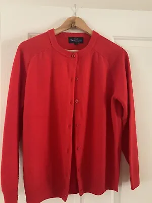 $15 • Buy Red Cashmere Cardigan Size M