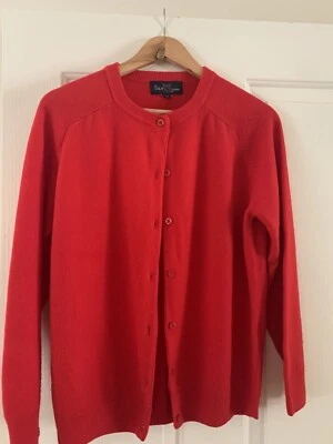 $15 • Buy Red Cashmere Cardigan Size M