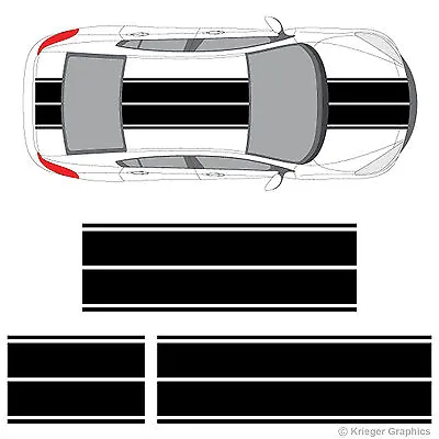Dual Rally Racing Stripes 3M Vinyl Stripe Decals For Mazda 2 3 6 RX-7 RX-8 Miata • $74.99