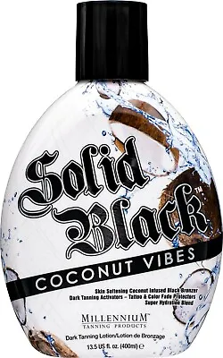 Millennium SOLID BLACK COCONUT VIBES Coconut Kissed Tanning Lotion 13.5 • $31.95